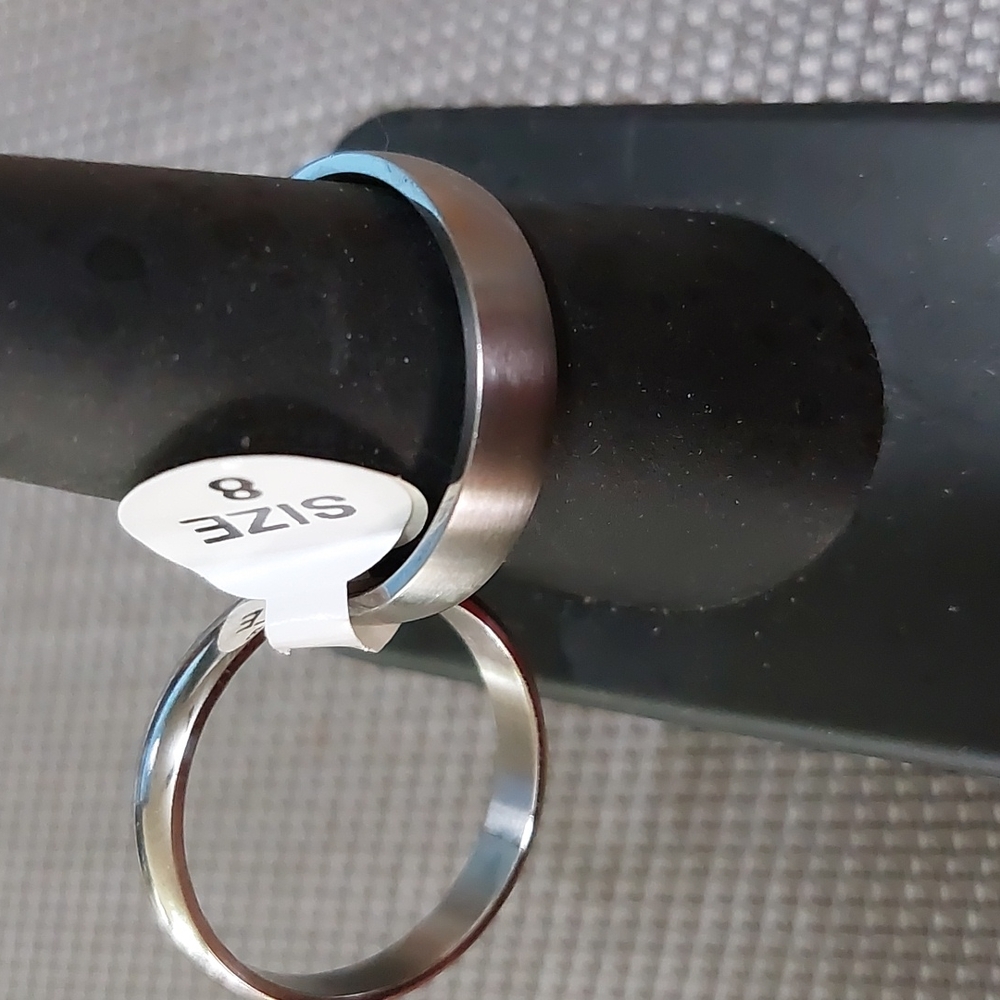 Stainless Steel  Band Shiny, Flat Band Matte Finish - Picture 4 of 6